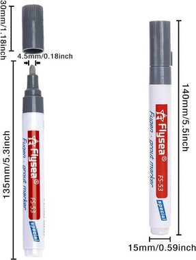 Henreal Fugenspachtel wasserfest, schnell trocknend, Dauerhafter(2x Fugenstift) (Silber-St)