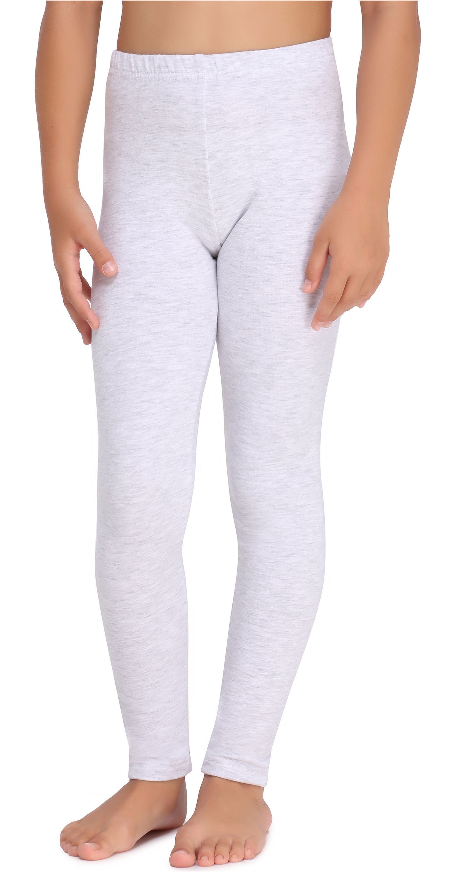 aus Bund Merry Lange Baumwolle (1-tlg) Leggings Melange elastischer Leggings Mädchen MS10-252 Style