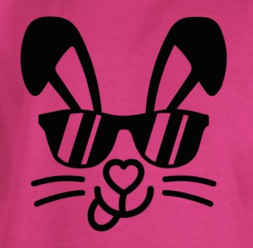 Shirtracer T-Shirt Hase mit Sonnenbrille schwarz Geschenk Ostern
