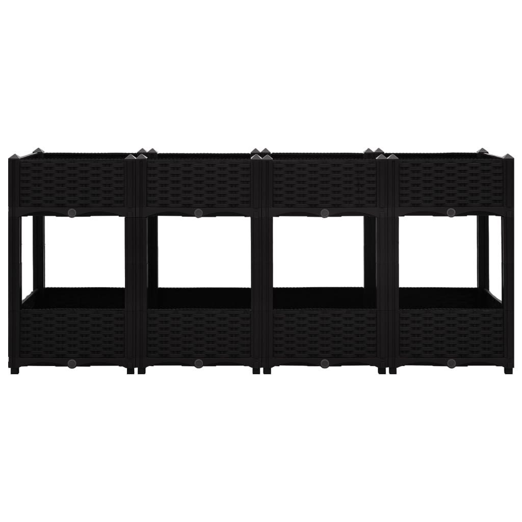 vidaXL Blumenkasten 160 x 40 x 71 cm Hochbeet 160x40x71 cm Polypropylen Blumenkasten Polyr