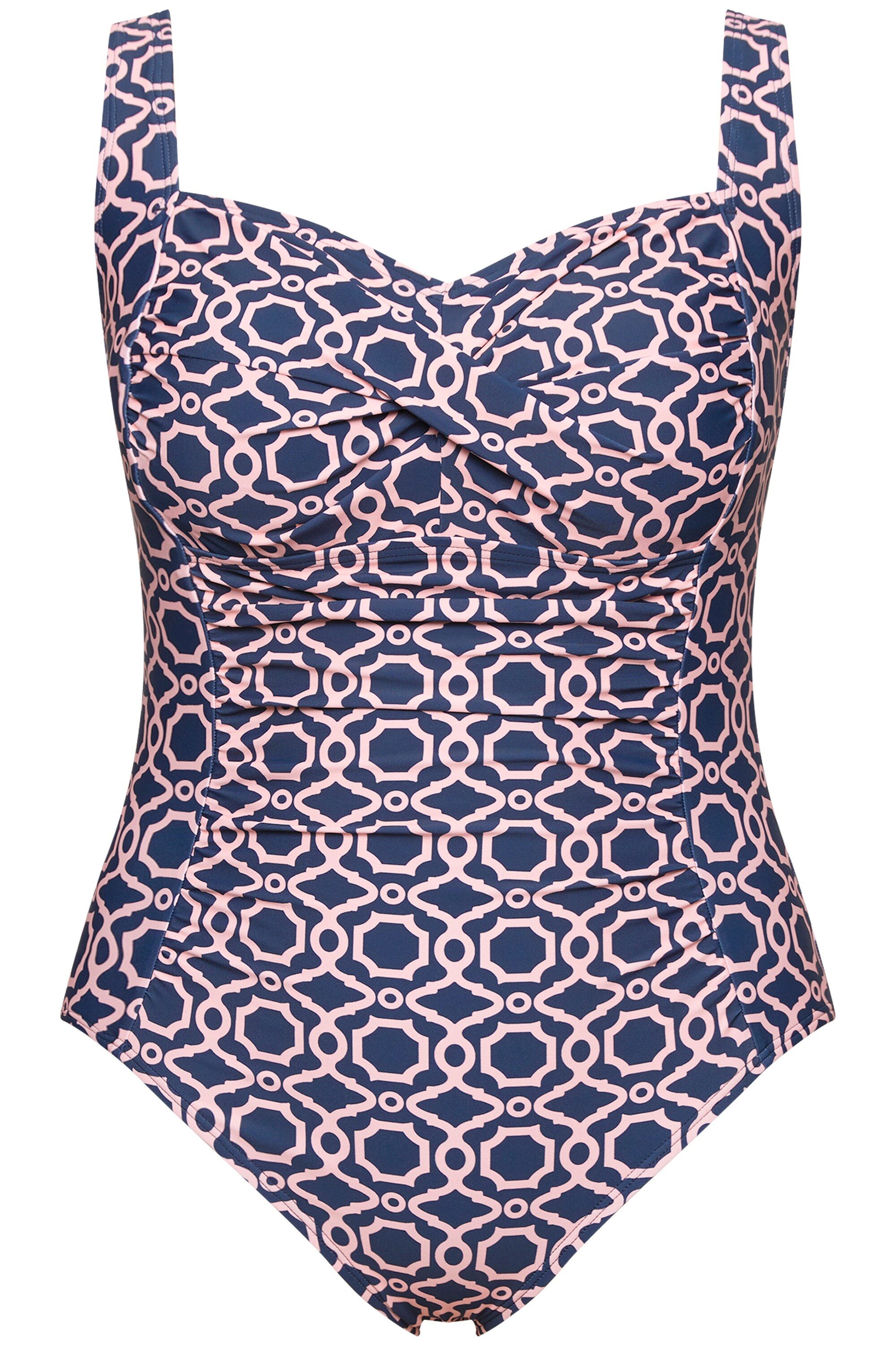 Ulla Popken Badeanzug Badeanzug drapiert Softcups günstig online kaufen