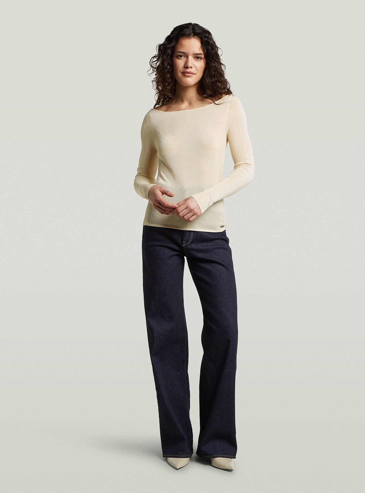 G-STAR Longpullover Engineered Sheer Slim Knit
