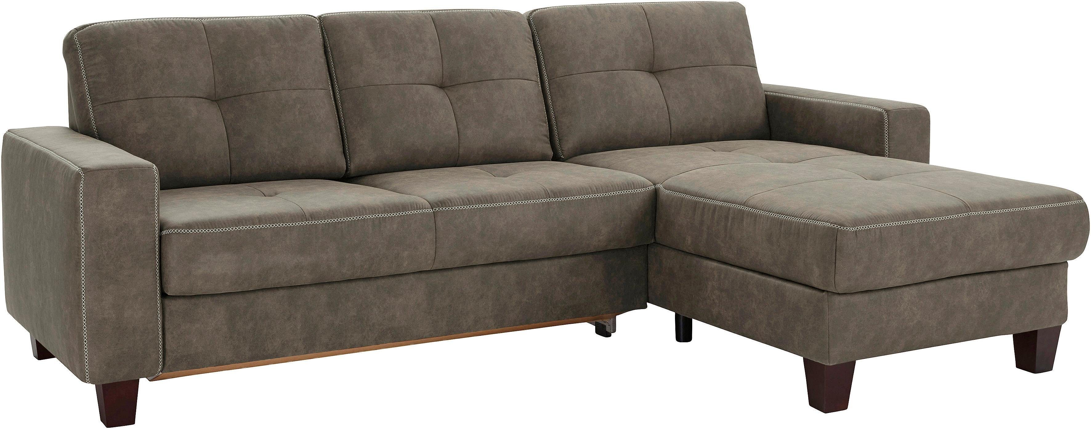 Home affaire Ecksofa Varese, wahlweise mit Bettfunktion und Vorziehfunktion