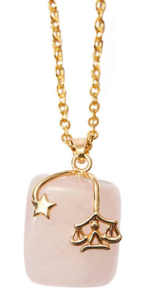 Firetti Kette mit Anhänger Schmuck Geschenk Halsschmuck Anker/Halskette Sternzeichen Geburtsstein, Made in Germany - mit Edelstein