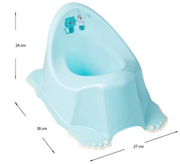 Tega-Baby Babybadewanne 5 TEILE Set DOG & CAT Blau - Babybadeset Wanne 84 cm Pflege Baden, (Made in Europe Premium.set), ** Wanne + Badesitz +Topf + Wc Aufsatz + Hocker **