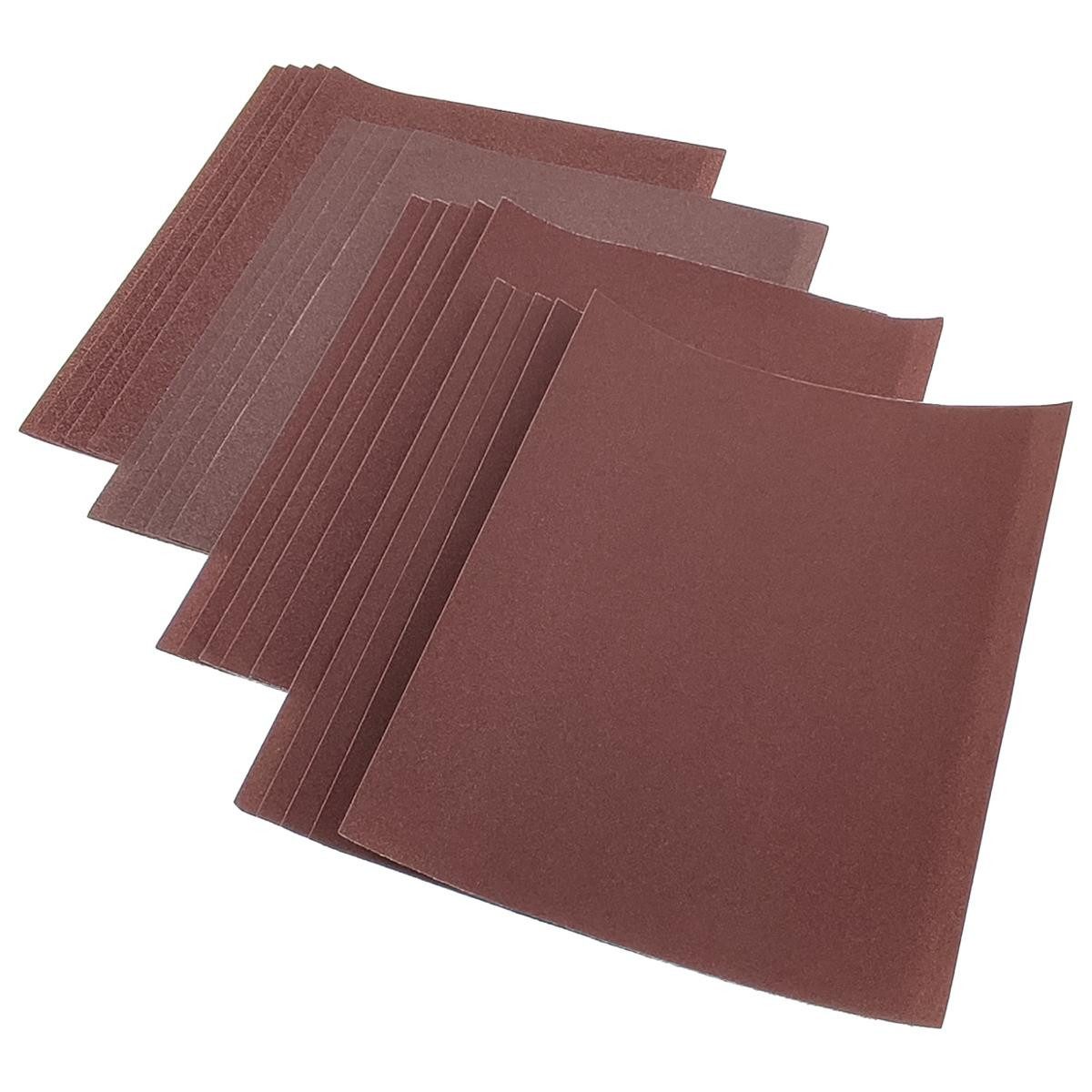varivendo Schleifpapier 20er Set Schleifpapier C-Papier 230x280mm, Rot, P100-P180, (Set, 20 St., Schleifpapier), Schmirgelpapier Schleifmittel Schleifbogen Sandpapier