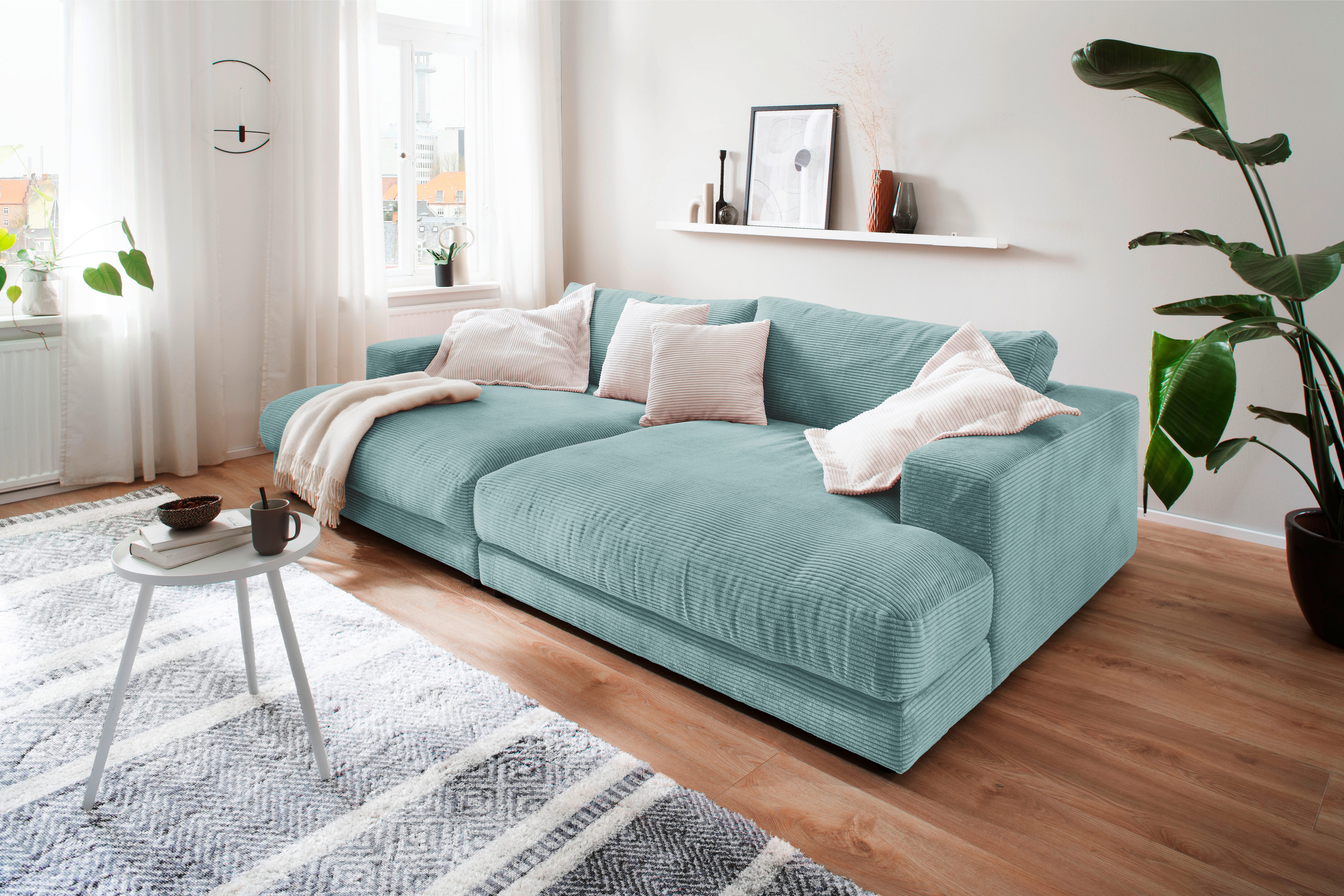 Home affaire Loungesofa Enisa, B/T/H: 290/170/85 cm, Zeitloses und stylisches Loungemöbel, Mega-Sofa, Big-Sofa XXL