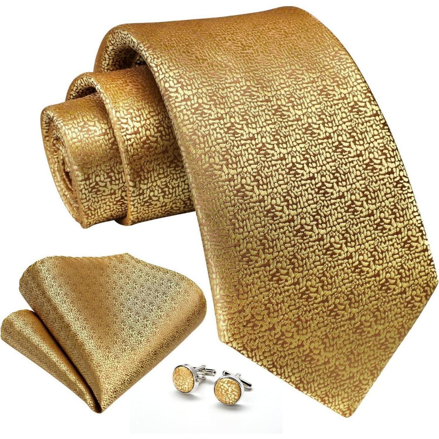 LuxusKollektion Krawatte Krawatte Paisley Hochzeit Einstecktuch Gold Einhei günstig online kaufen