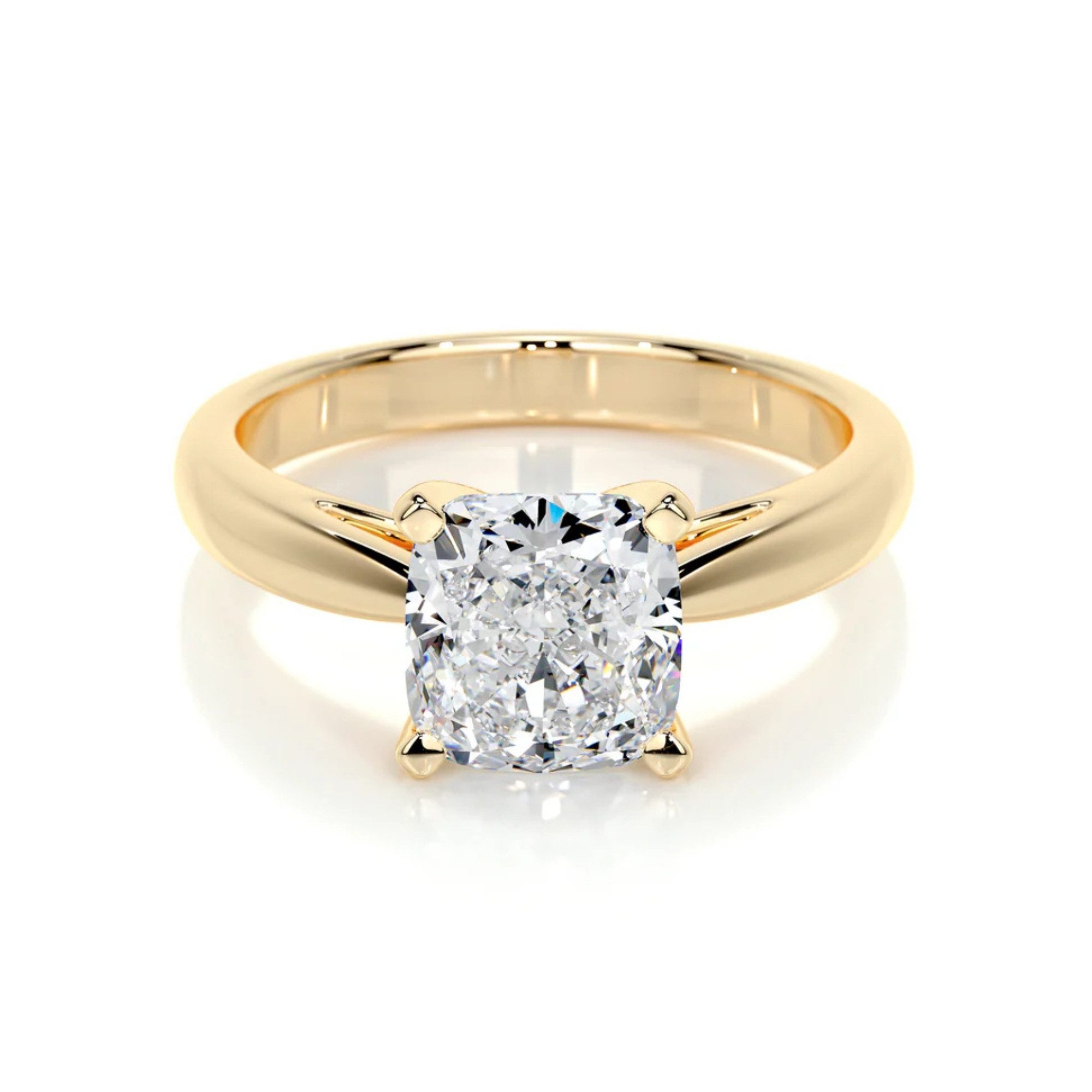 Nicole Manson Diamantring Cushion-Cut Labordiamanten 1ct - 3ct 585 Weißgold oder Gelbgold, Solitärring