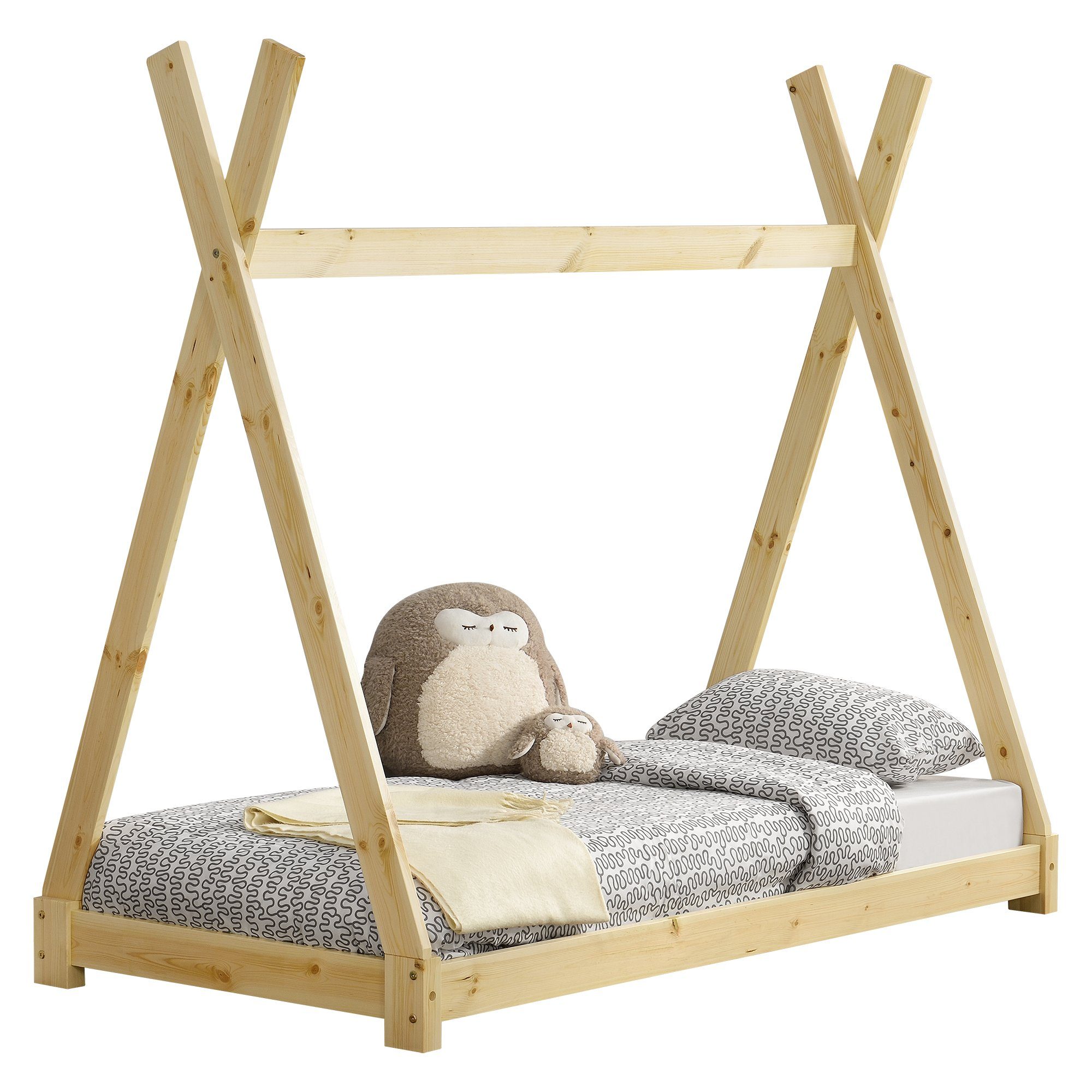 en.casa Kinderbett, »Onejda« Kinderbett Tipi Bett günstig online kaufen