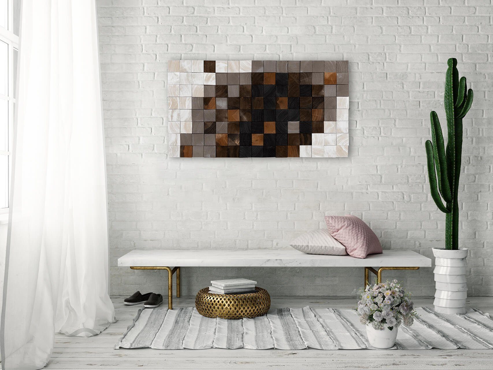 KUNSTLOFT Holzbild Colours of aus Wandbild cm, Holz handgefertiges Elegance 102x55