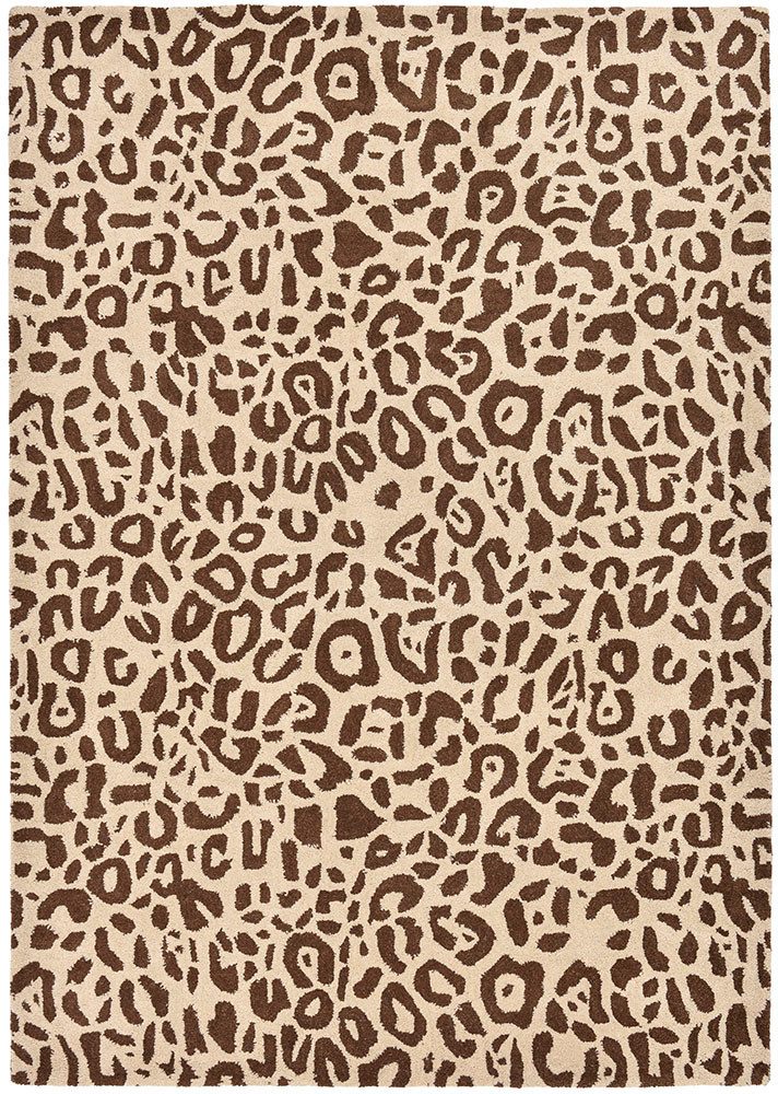 OTTO home Wollteppich Gabbo Leo, Leopardenmuster, handgearbeitet, rechteckig, Höhe: 14 mm, reine Wolle, Uni, Wohnzimmer, Schlafzimmer, Esszimmer