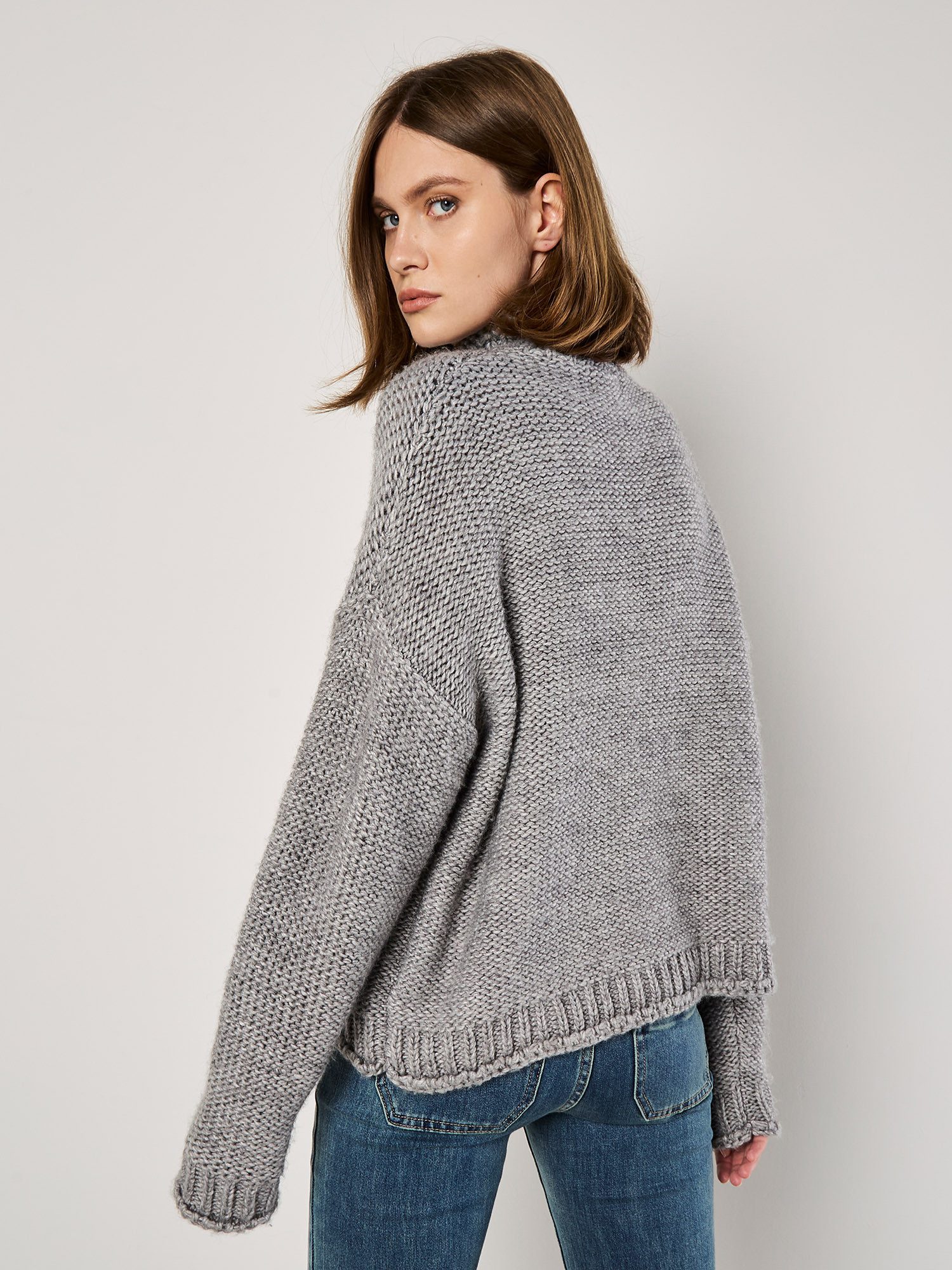 Apricot Strickpullover Grobstrick-Pullover in oversized Passform