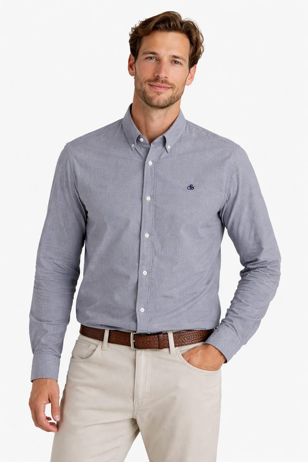 Scotch & Soda Langarmhemd Seasonal core solid oxford