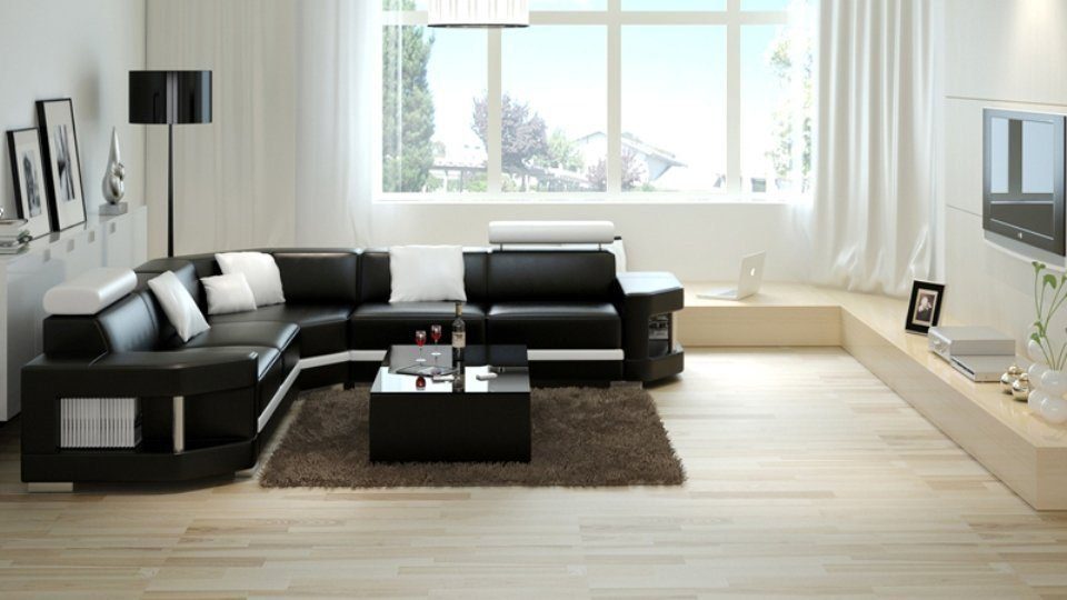 Modern Sofa Wohnlandschaft Ecksofa Couch Sofa Ledersofa Design Ecksofa, JVmoebel