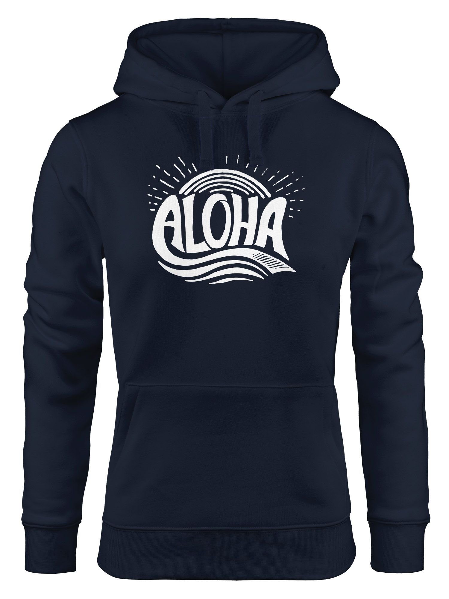 Neverless Hoodie Hoodie Damen Aloha Wellen günstig online kaufen