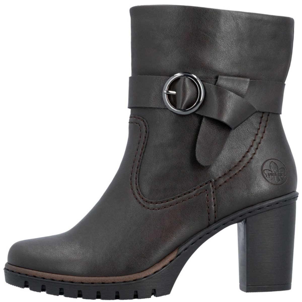Rieker Y2590-25 Stiefelette Kurz-Stiefel mit 8 cm hohem Blockabsatz