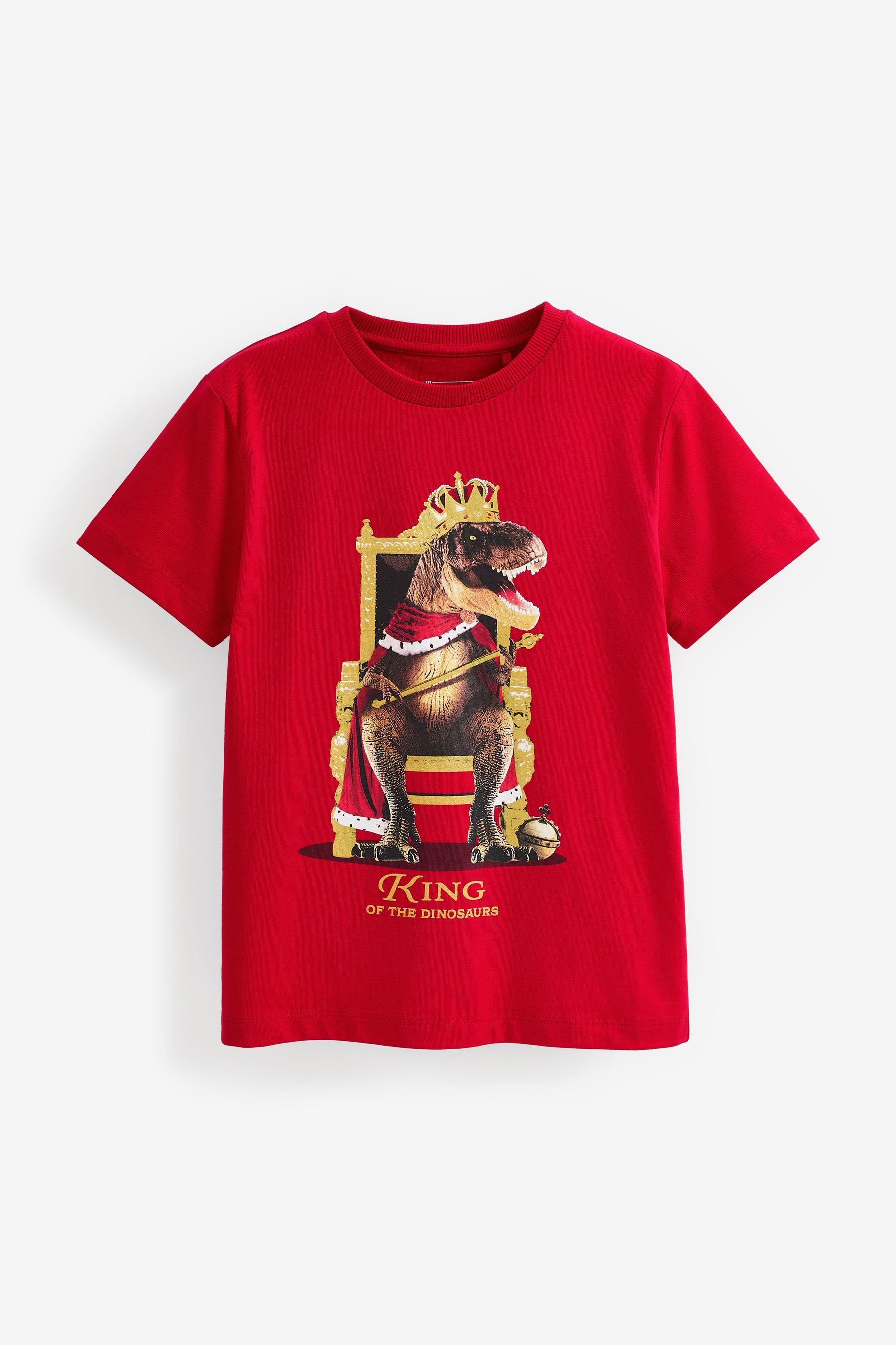Next T-Shirt Grafik-T-Shirt (1-tlg) Red King Dino