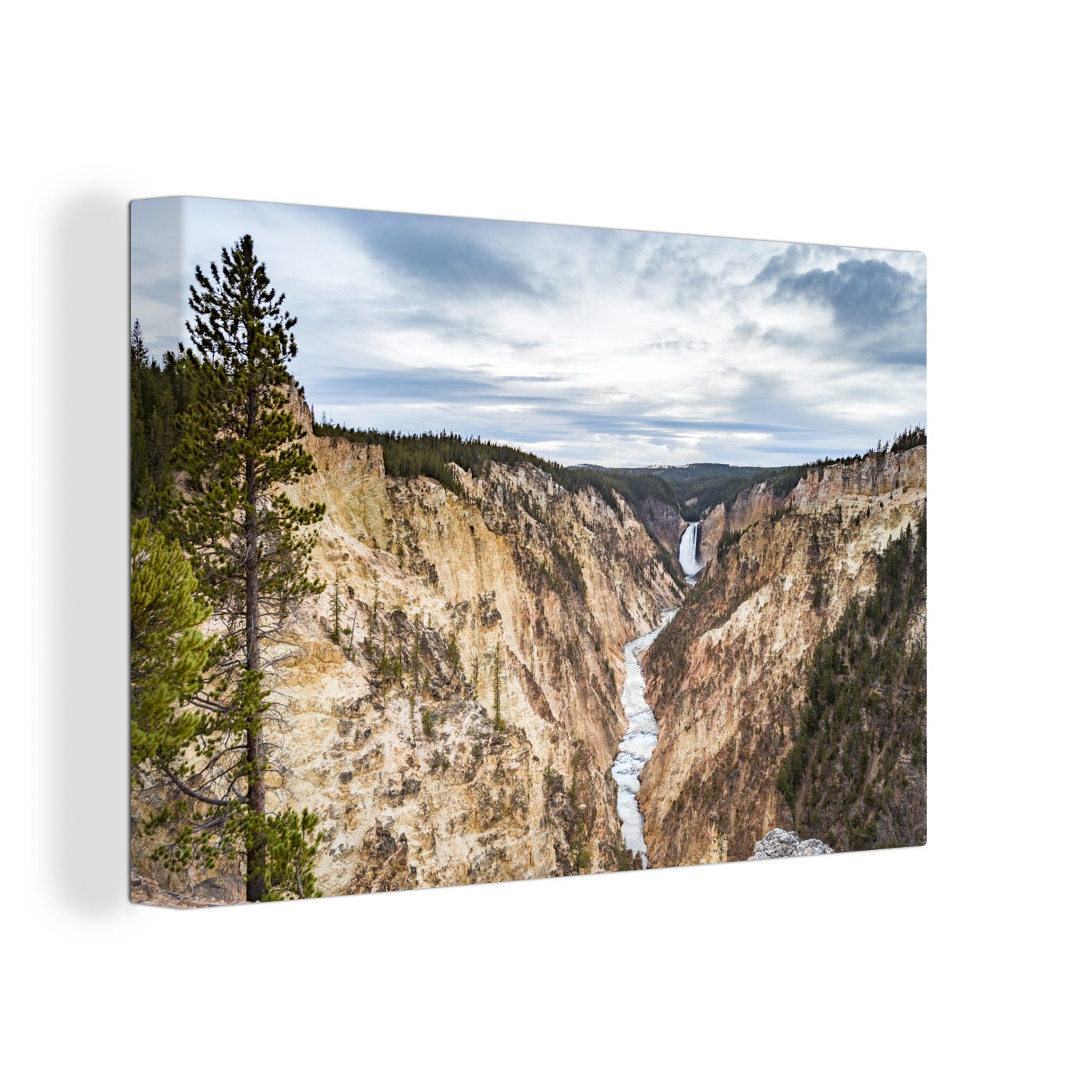 OneMillionCanvasses® Leinwandbild Yellowstone Vereinigte Staaten, (1 St), Wandbild Leinwandbilder, Aufhängefertig, Wanddeko, 30x20 cm