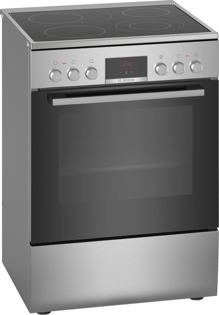 BOSCH Elektro-Standherd Serie 4 Bosch HKR39C250 Serie 4 EEK: A Elektro-Standherd, 60cm breit, Glas, mit 2-fach-Teleskopauszug, ecoClean Direct