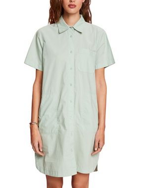 Esprit Minikleid Hemdblusenkleid in Mini-Länge, 100 % Baumwolle