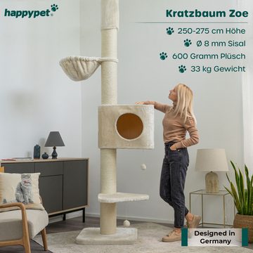 Happypet Kratzbaum, XXL Deckenhoch, 250 bis 275 cm – 18 cm Dicke Stämme, Maine Coon