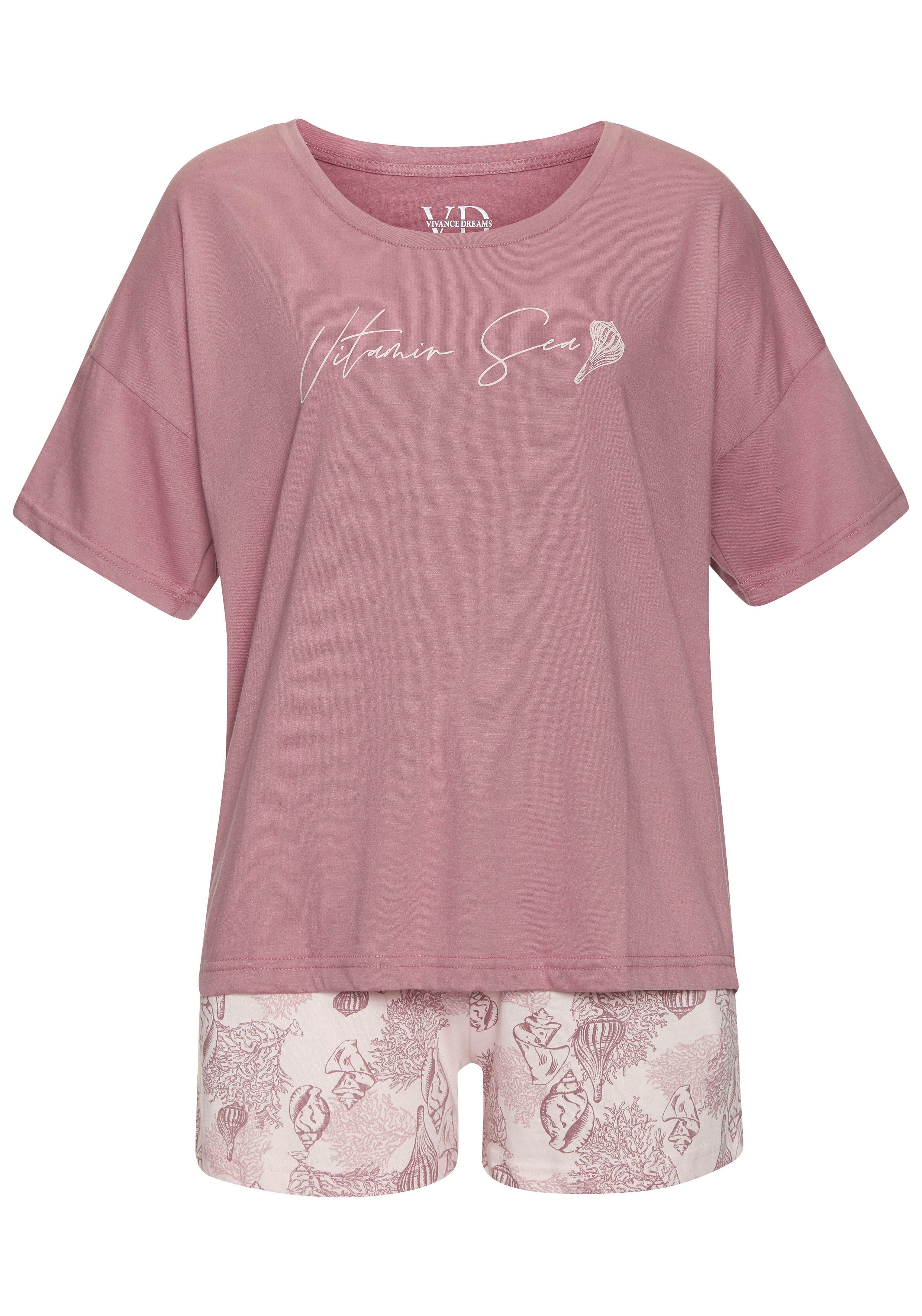 Vivance Dreams Shorty (Set, 2 tlg., 2-teilig) Schönes Muschel-Muster günstig online kaufen