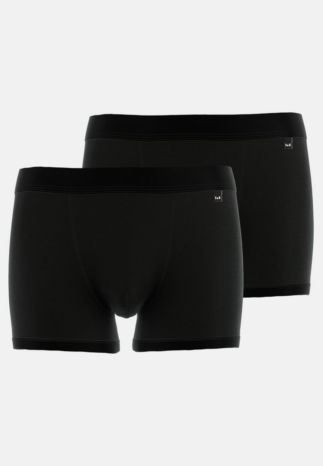 GÖTZBURG Boxershorts X-lastic (2er-Pack) basic, elastischer Bund, eng, weich, elastisch, Baumwollmix