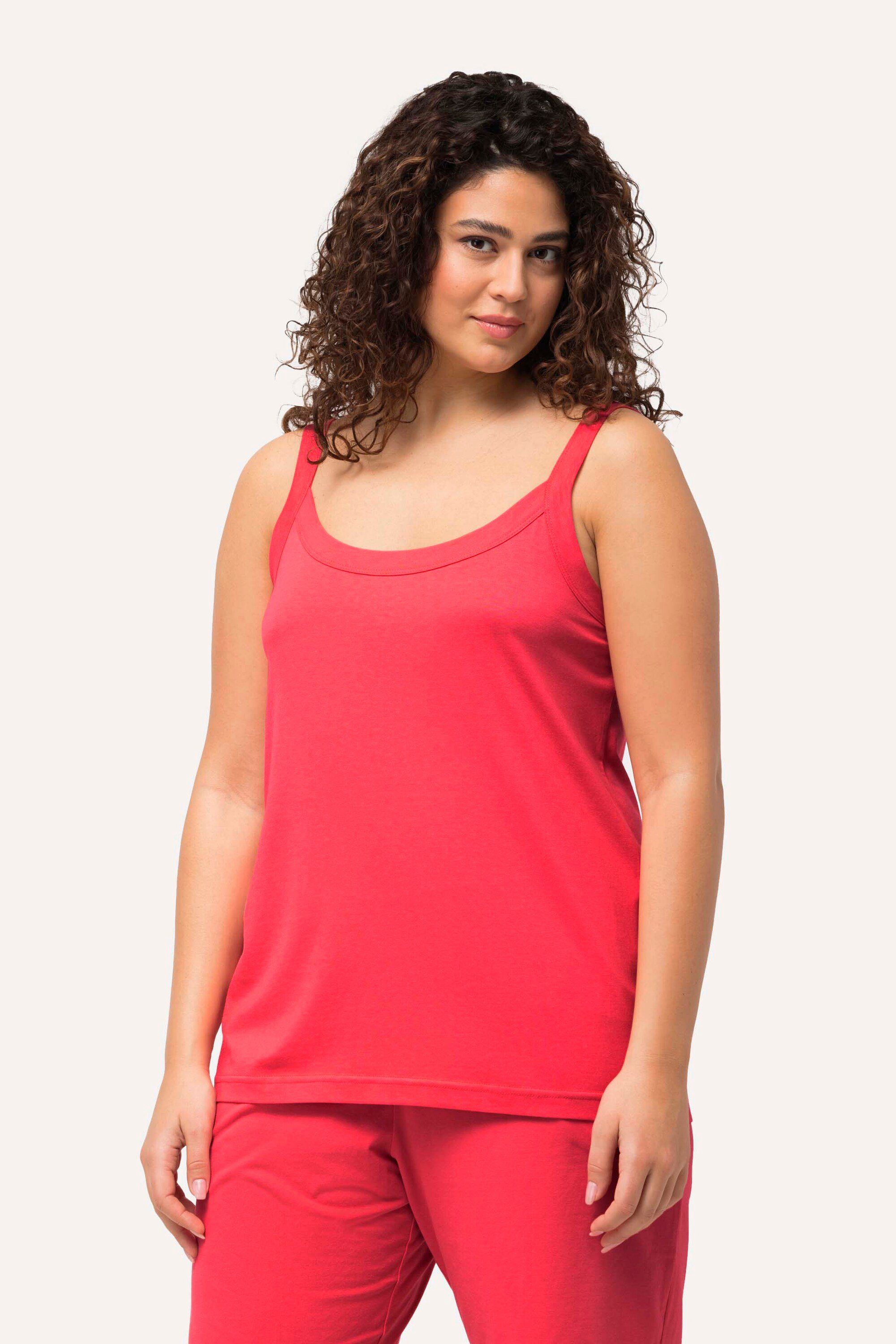 Ulla Popken Longtop Spaghettitop Rundhals Modalmix günstig online kaufen