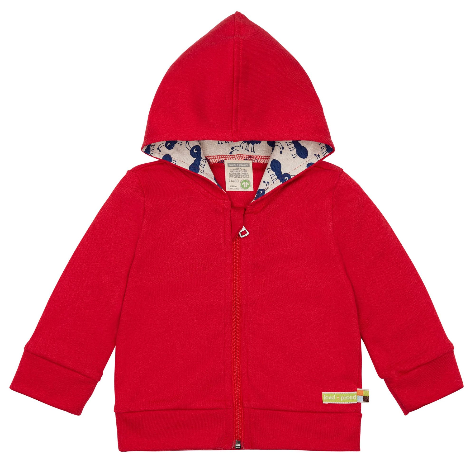 Kapuzensweatjacke aus leichtem Interlock