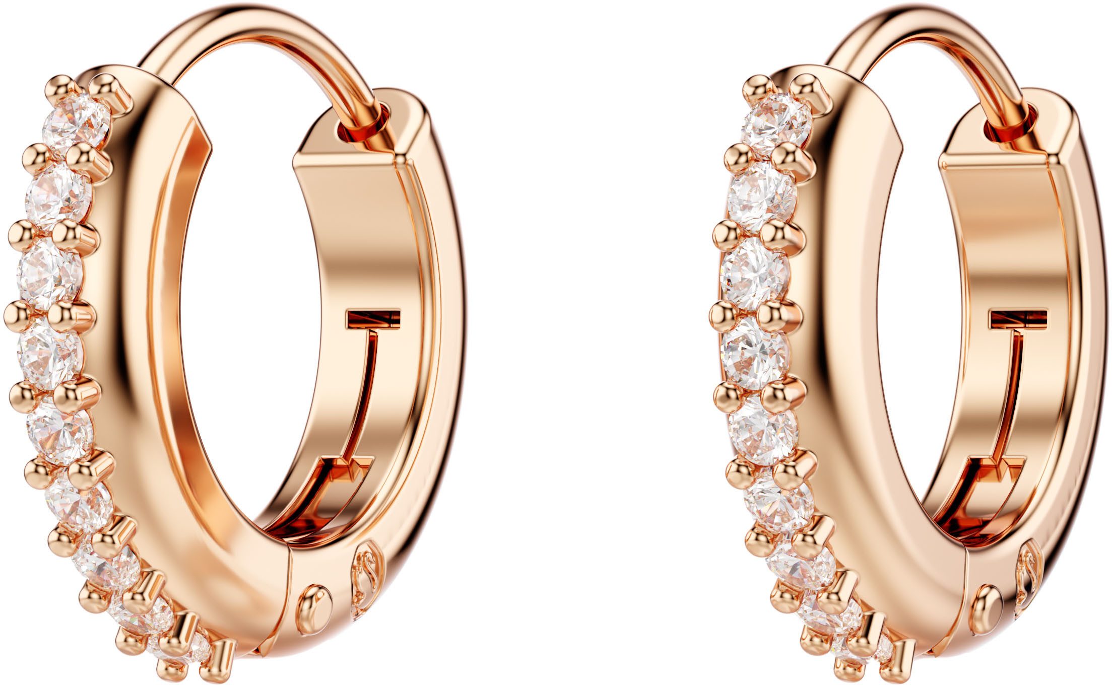 Swarovski Paar Creolen Schmuck Geschenk Matrix Ohrringe, mit Swarovski® Zirkonia (synth)