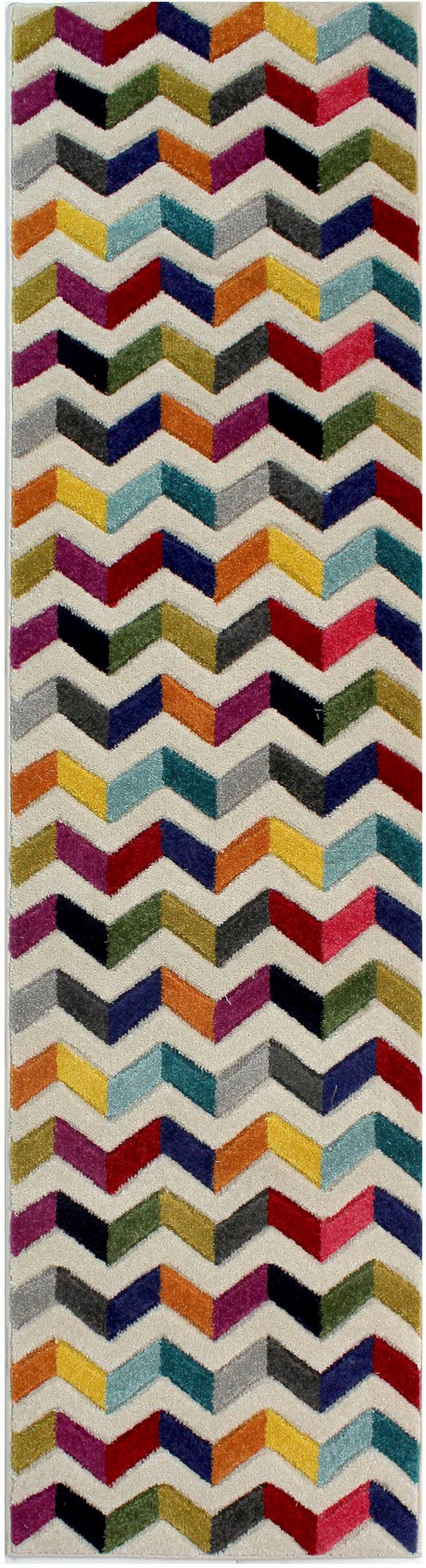 FLAIR RUGS Läufer Bolero, rechteckig, Höhe: 10 mm, fußbodenheizungsgeeignet, geometrisches Muster, gemustert, Läufer