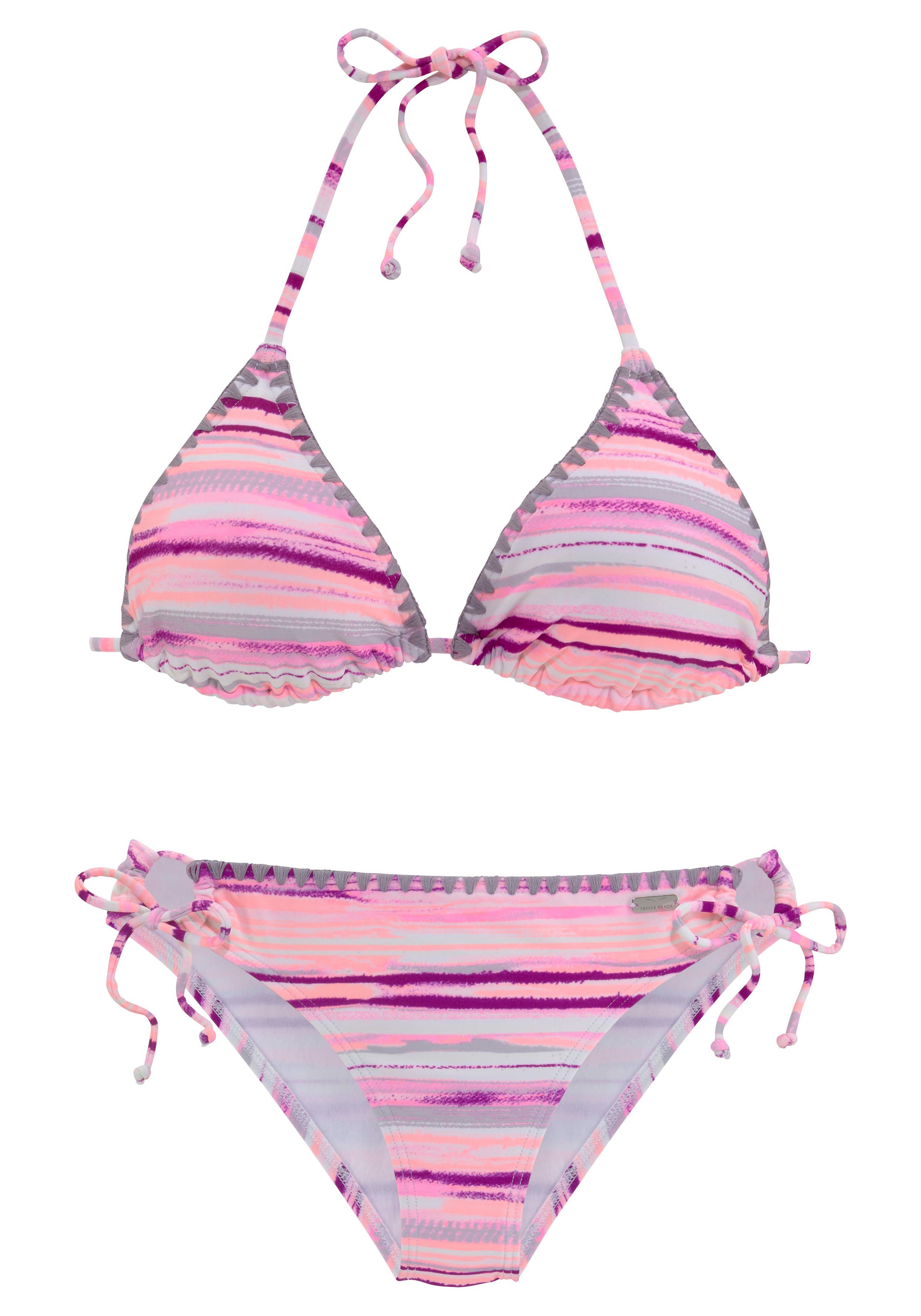 Venice Beach Triangel-Bikini mit Häkelkanten am Cup und Hose – Bild 2 von 5