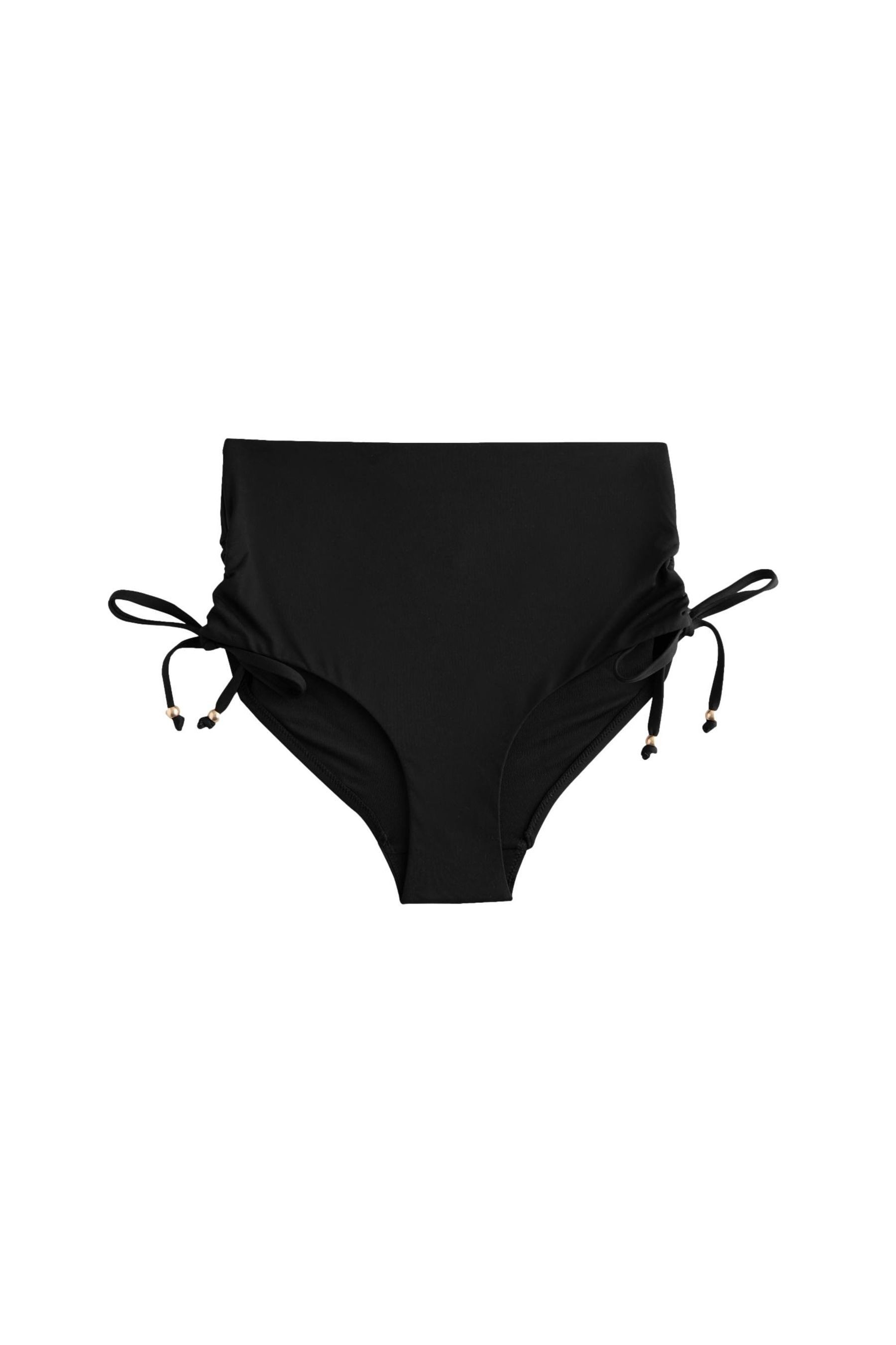 Bikini-Hose Hochbund-Bikinihose mit Raffung