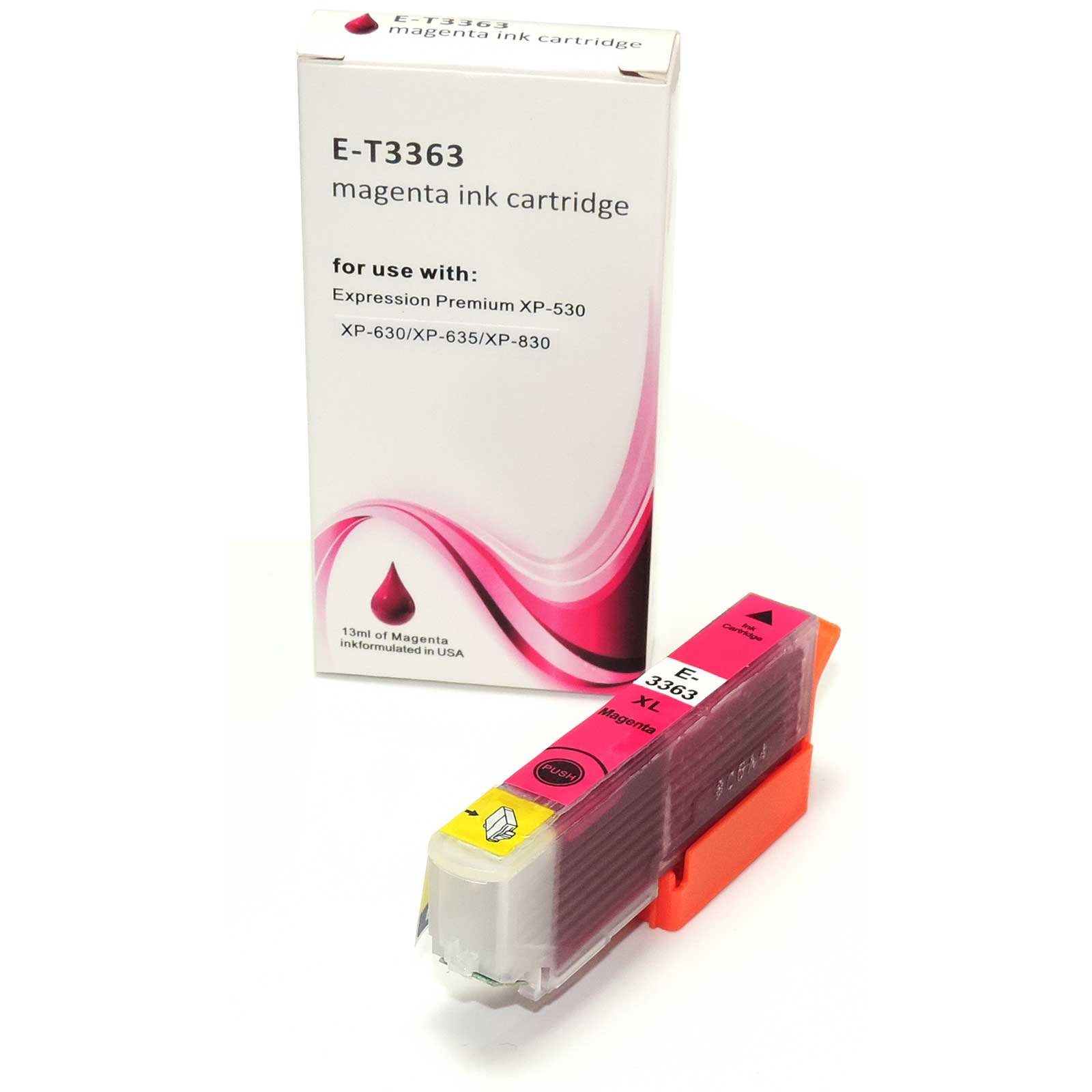 C13T33634010 Tintenpatrone D&C Epson 33XL, Orange, Kompatibel Magenta T3363,