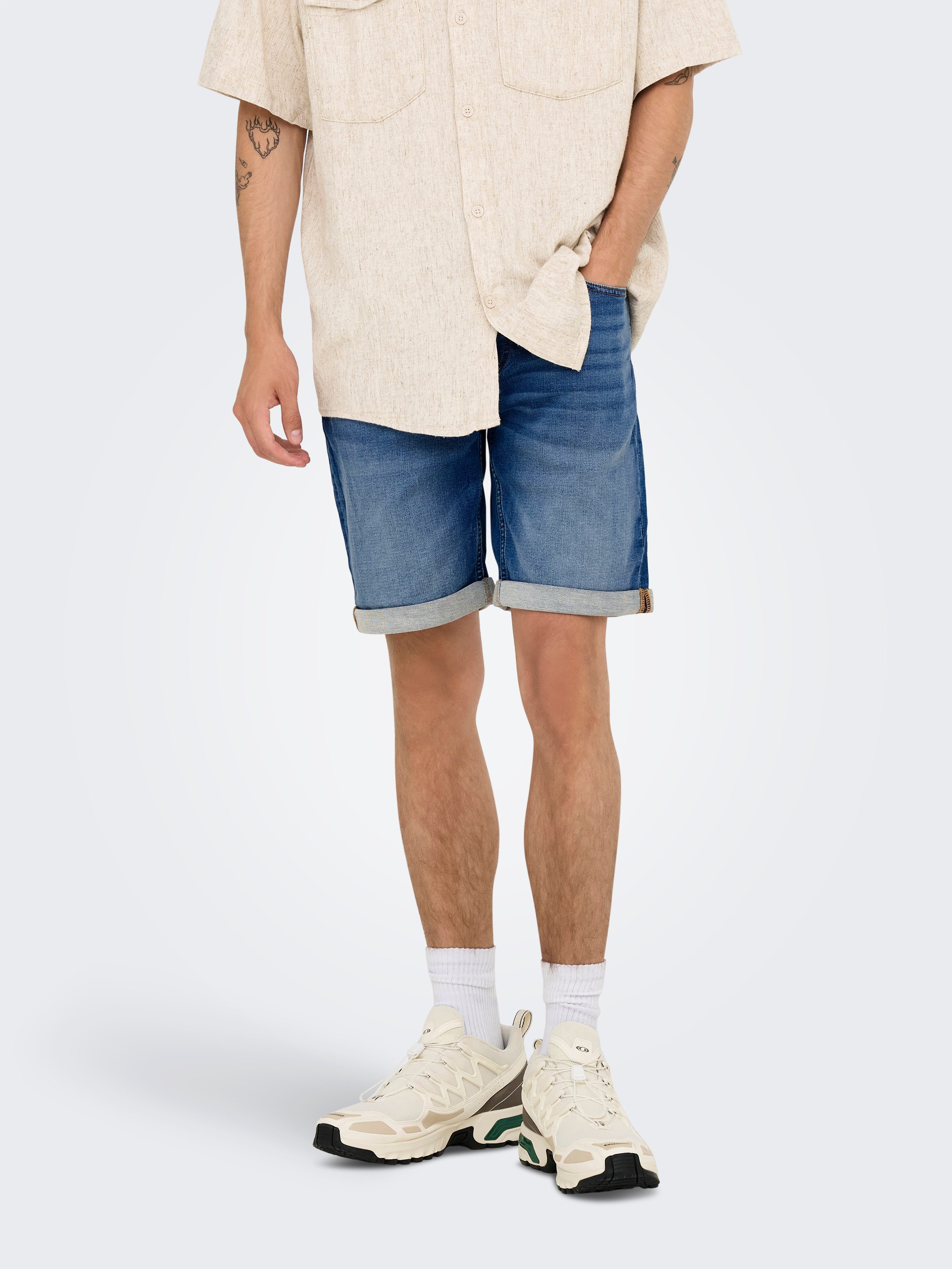 ONLY & SONS Jeansshorts ONSPLY JOG MBD 0024 ANA DNM SHORTS NOOS Baumwollmischung, regular fit