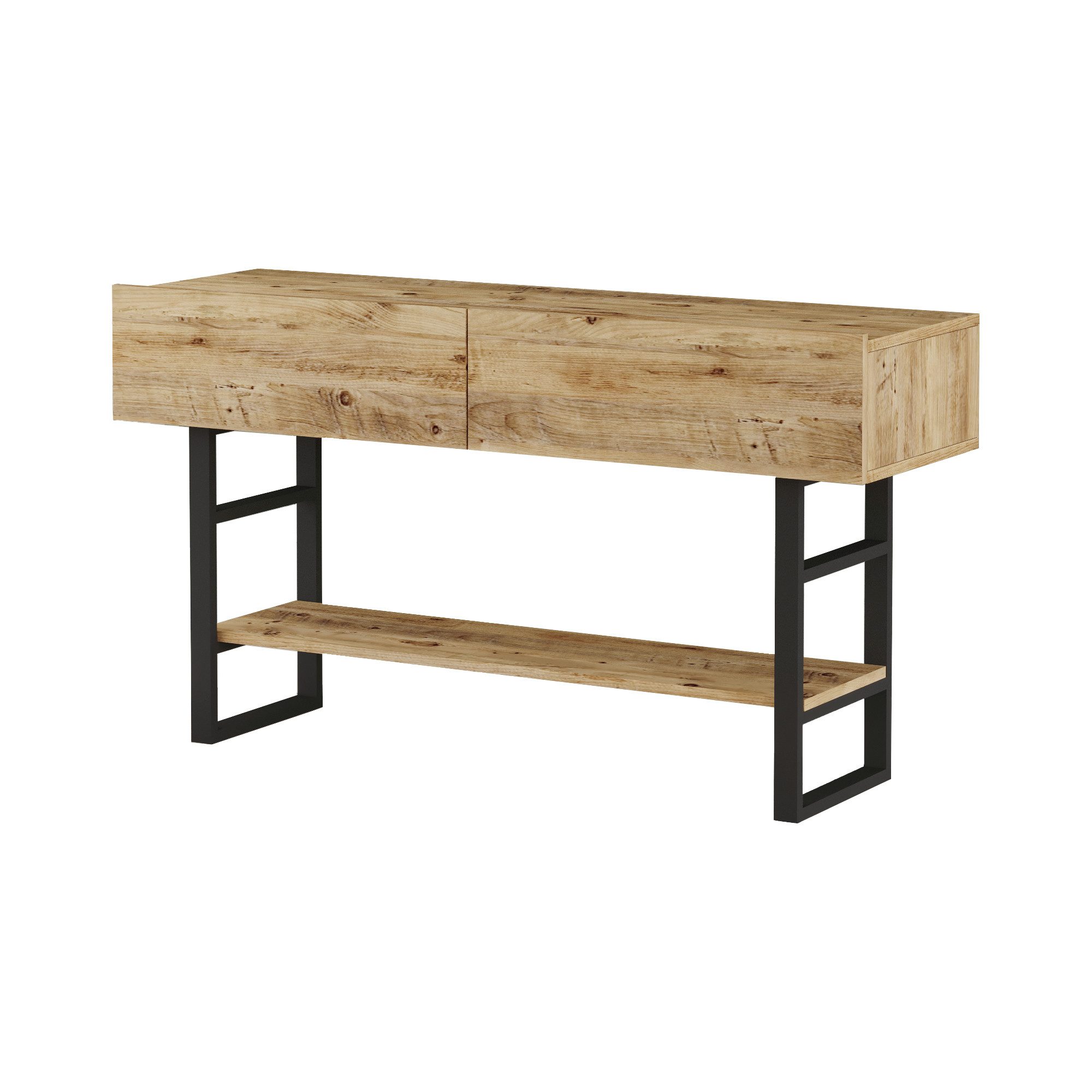 en.casa Konsolentisch, »Lappeenranta« Beistelltisch 76x139x43cm Eiche günstig online kaufen