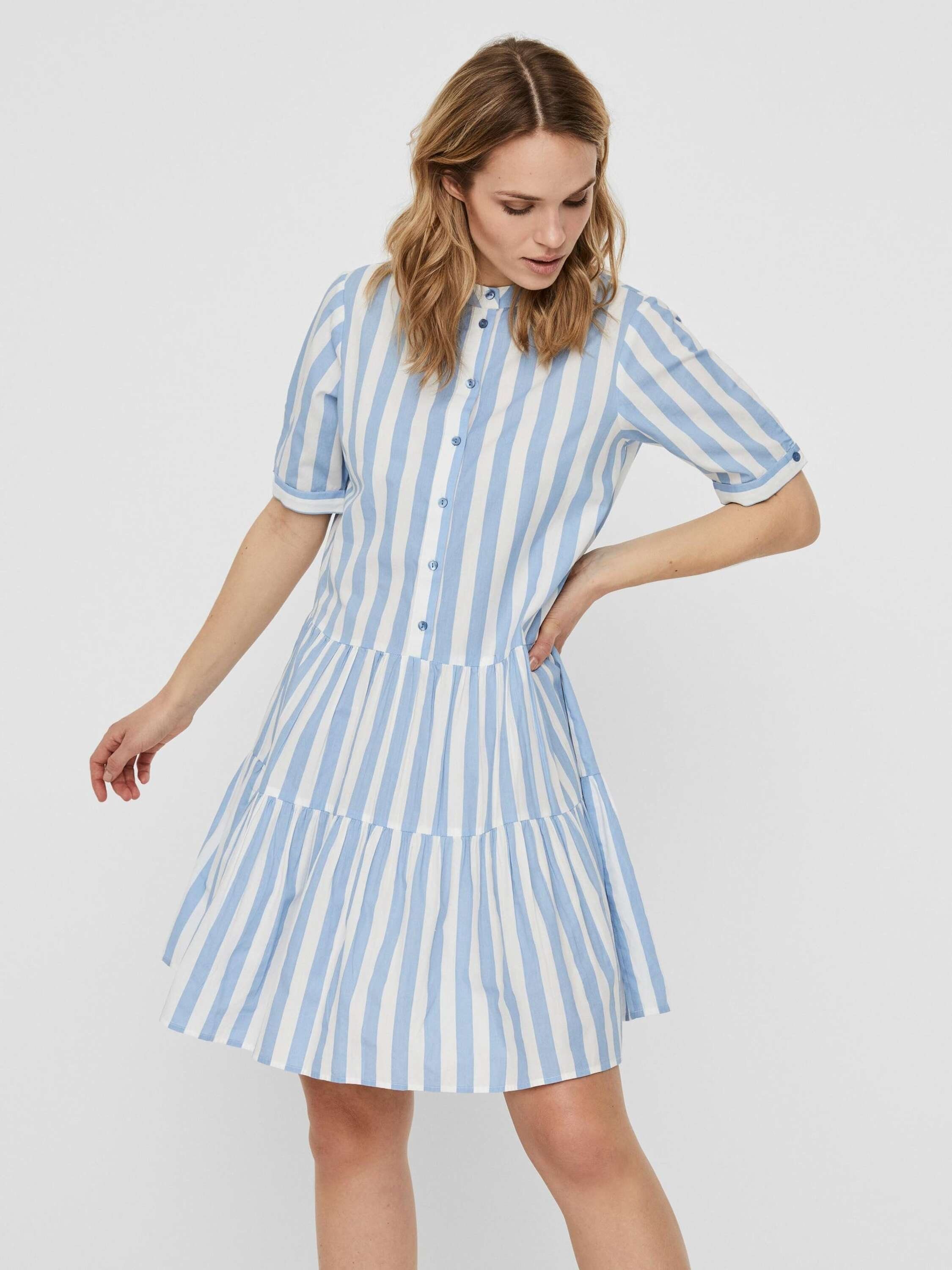 Vero Moda Blusenkleid Delta (1-tlg) Drapiert/gerafft