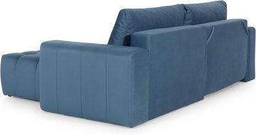 MOEBLO Ecksofa BONTON aus Samstoff, Couch für Wohnzimmer Schlafsofa Sofagarnitur Sofa Eckcouch L-Form Wohnlandschaft - 170x250x85 cm, mit Schlaffunktion
