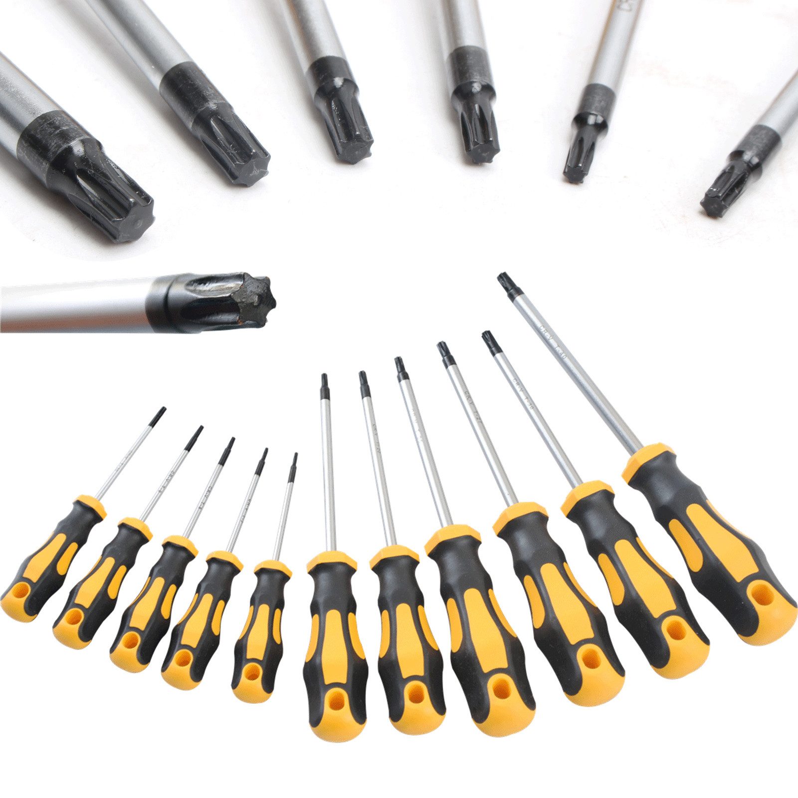 Schraubendreher Torx Schraubendreher Set TX magnetisch T6-T40, 11 Stück Ohne Bohrung