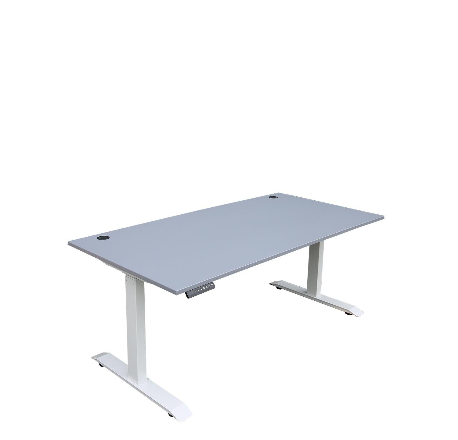 Steelboxx Schreibtisch Elektrisch höhenverstellbarer Schreibtisch 750-1300mm / 1600 x 800 (Komplett-Set, 1-St), Elektromotorisch höhenverstellbar von 600-1250mm