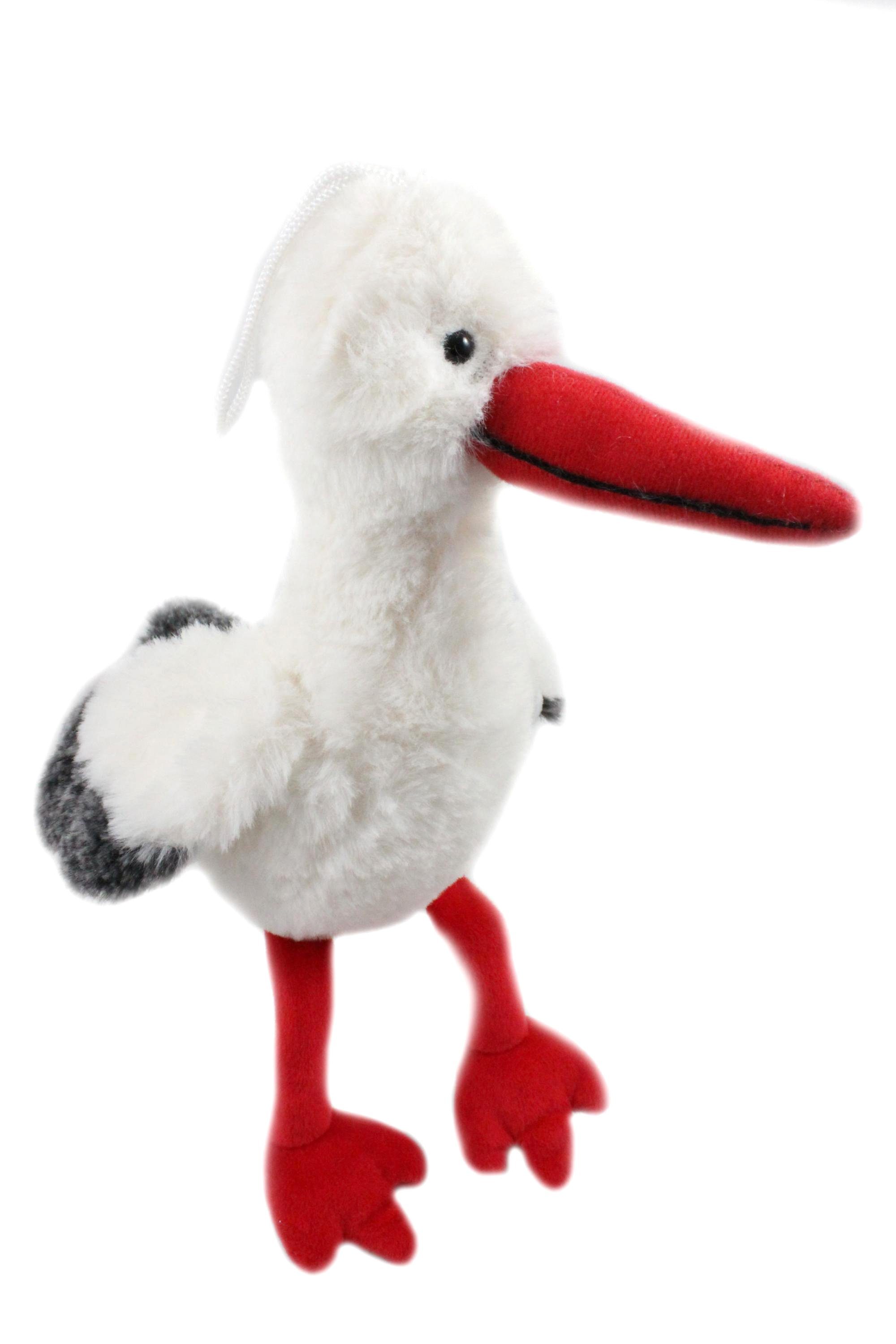 ELLUG Kuscheltier Plüschtier/Kuscheltier süßer Storch mit Hänger H.: 20cm