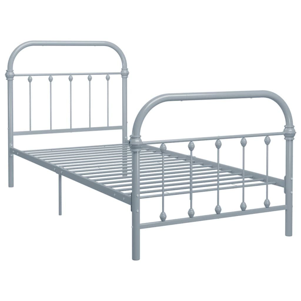 furnicato Bettgestell Grau Metall 100 × günstig online kaufen