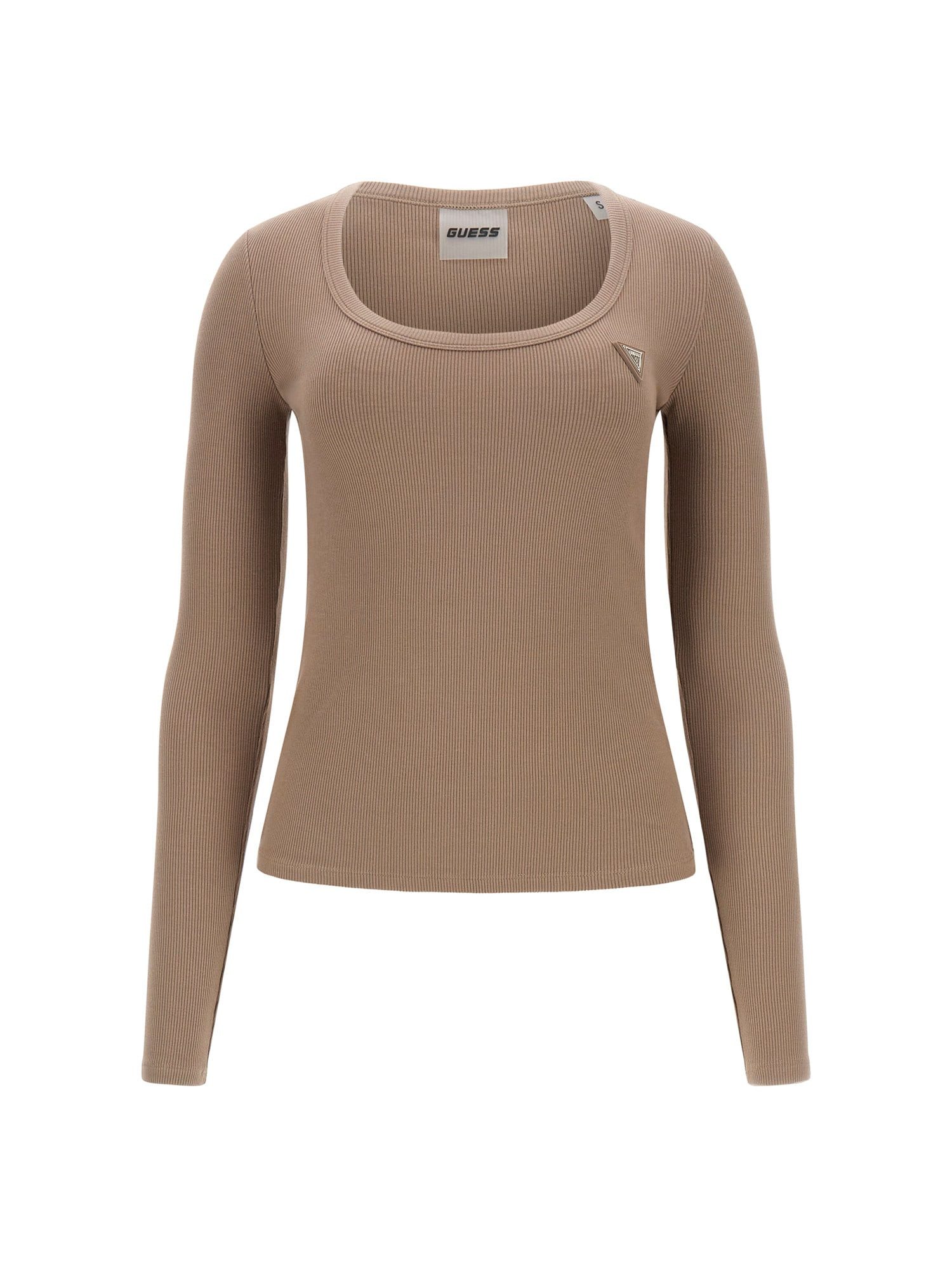 Guess Langarmshirt - Schlichte Eleganz – COLETTE LS RIB TOP