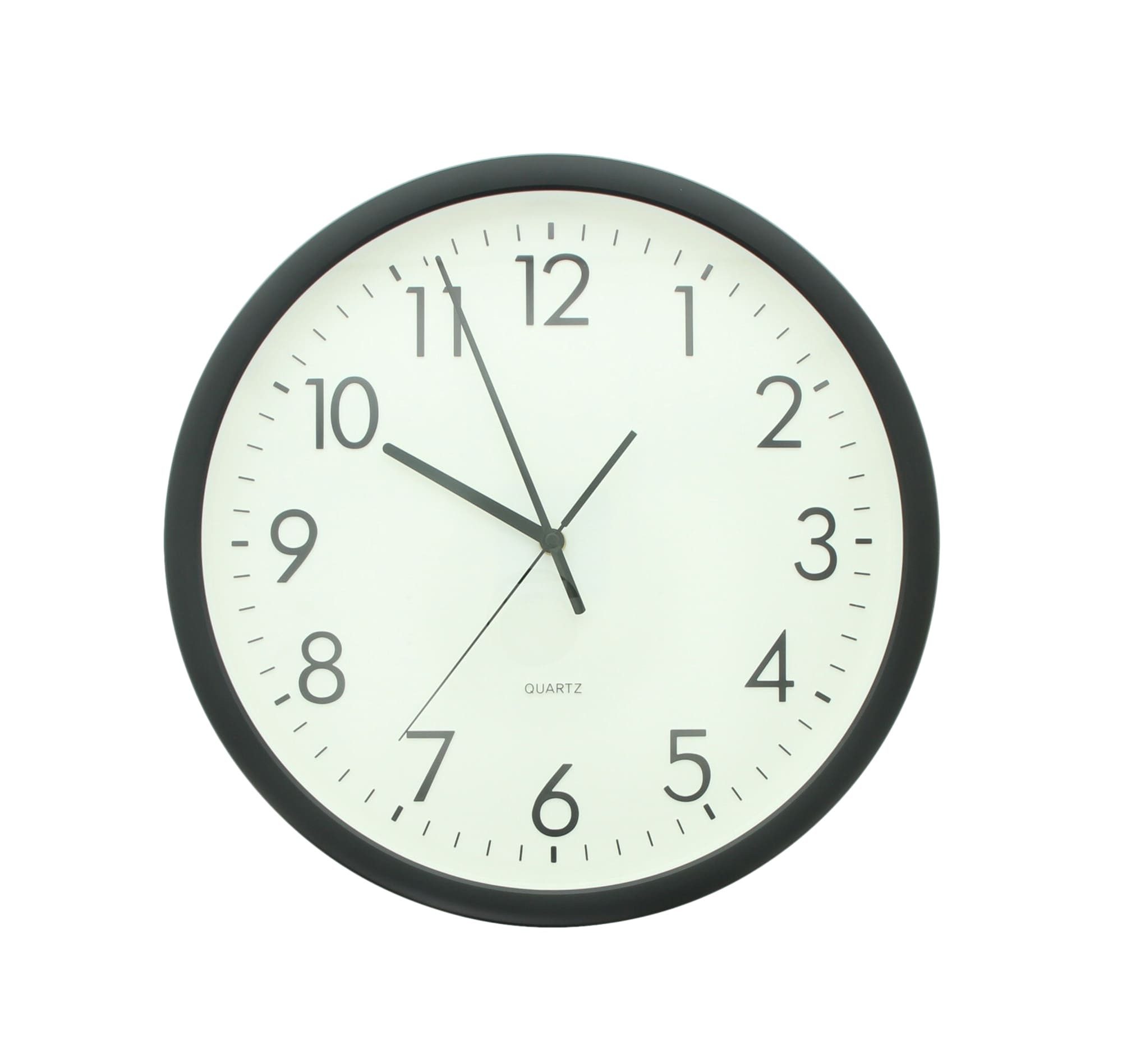 Dekoleidenschaft Wanduhr "Classic" Ø 40 cm groß, schwarz / weiß, analoge Uhr für Wohnzimmer (Küche, Büro)