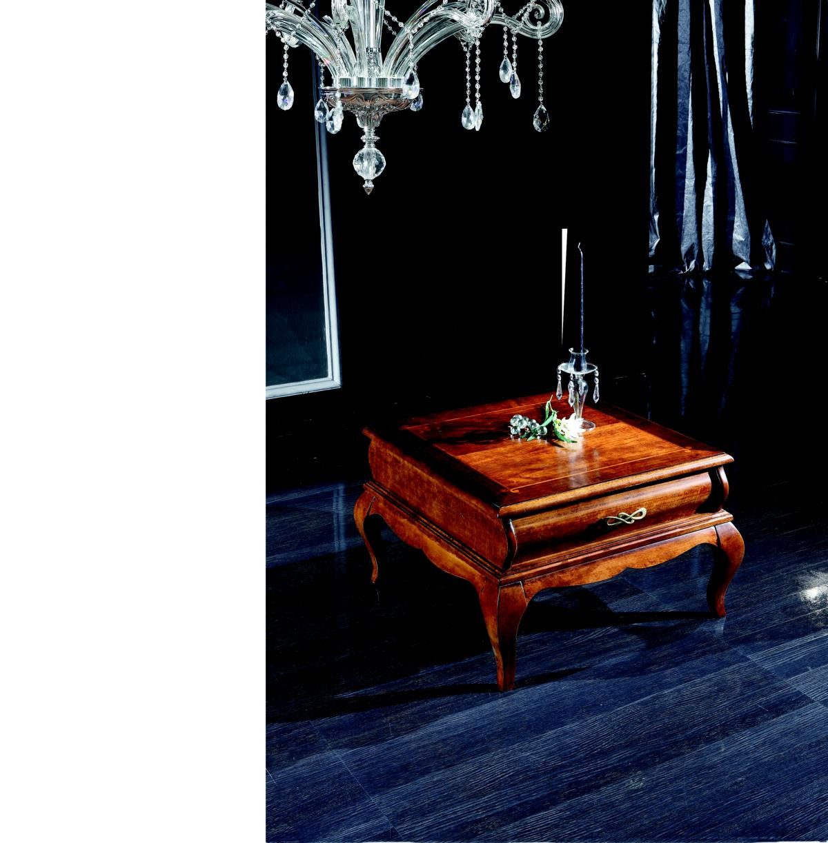 JVmoebel Couchtisch Luxuriöser Brauner Couchtisch im Barockstil aus Holz für Wohnzimmer, Made in Europa