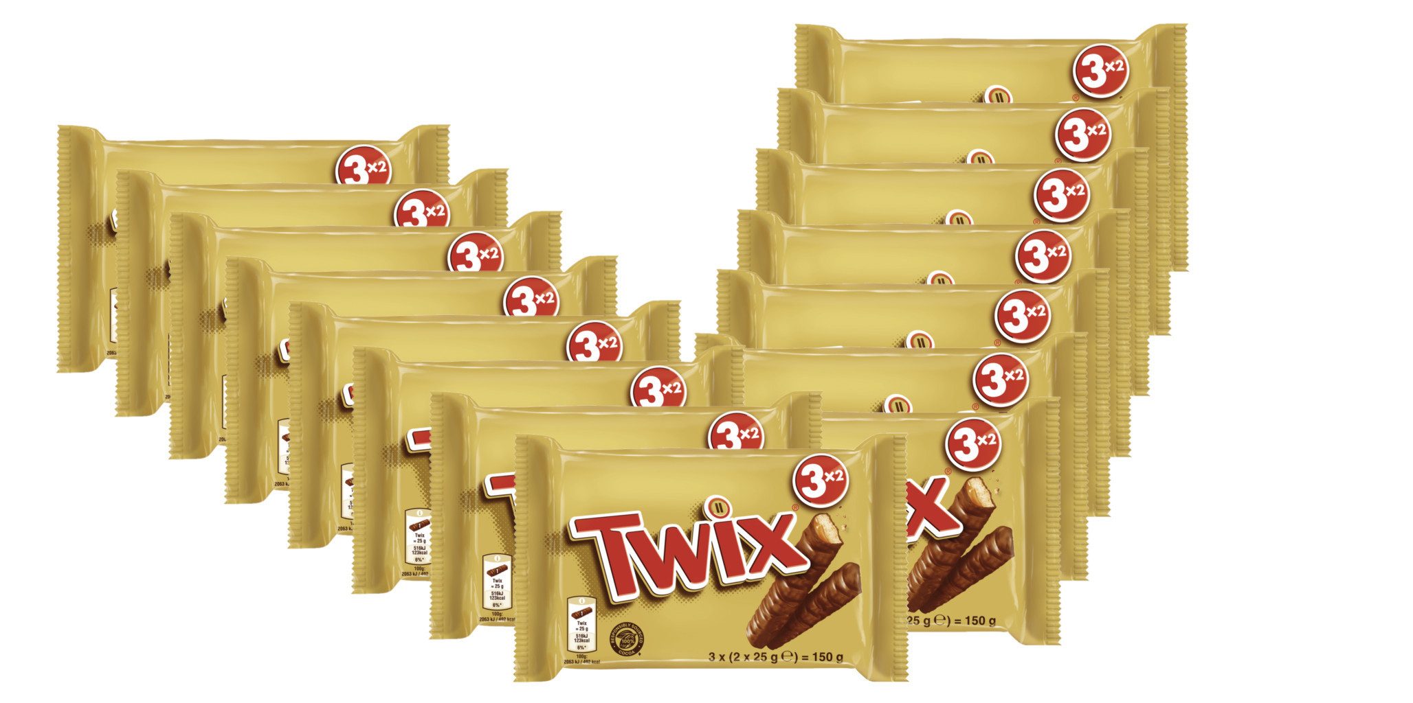 Twix Süßigkeit Twix Multipack 15x3x50g