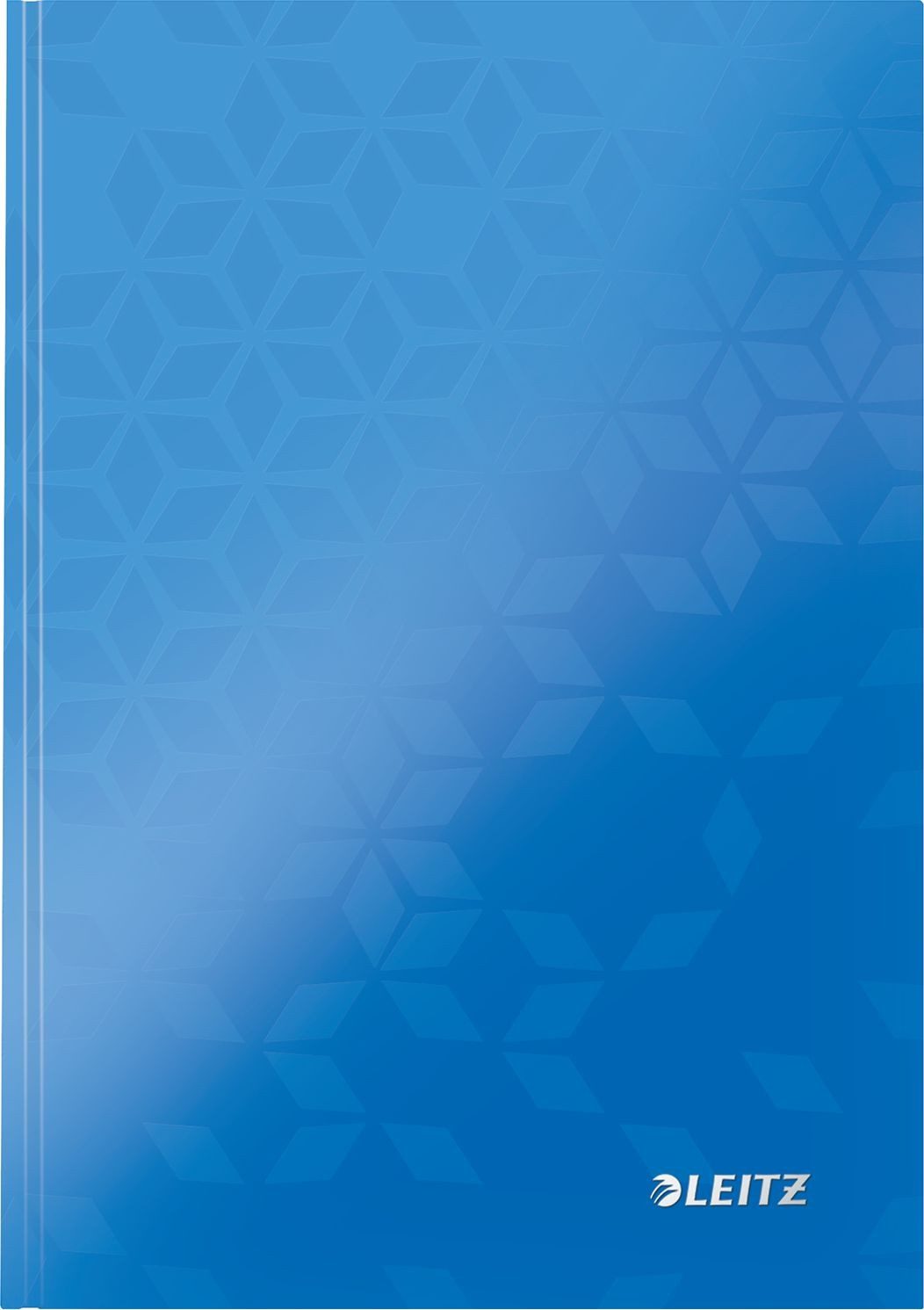 LEITZ Notizbuch Notizbuch Wow A5 80 Blatt 90g/qm kariert blau metallic