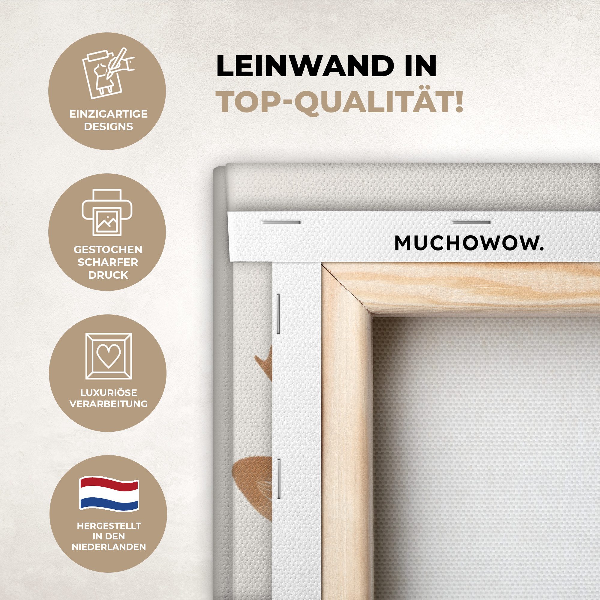 OneMillionCanvasses® Leinwandbild Hirsche - Tiere - günstig online kaufen