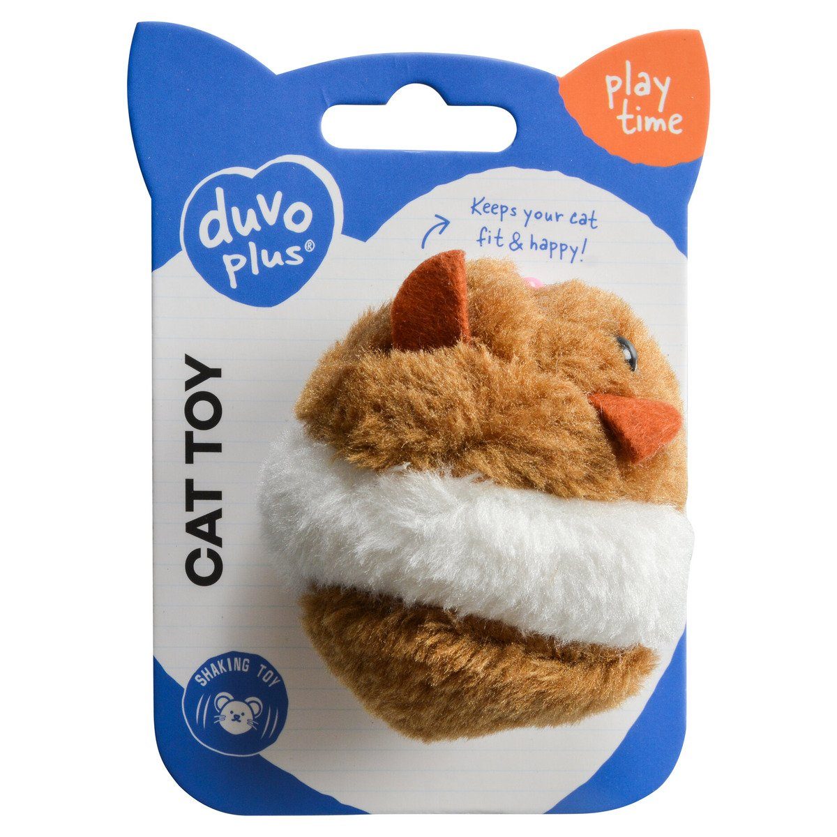 DUVO+ Tierkuscheltier Katzenspielzeug Shaking Berry Maus braun/weiß